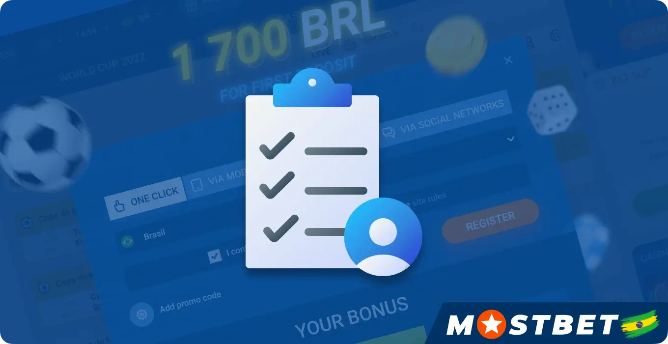 O registro de um novo usuário na Mostbet Brasil envolve várias etapas